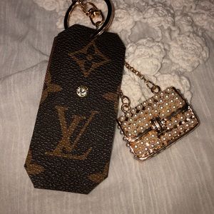 Purse keychain, pearls, Handbag Charm, Bag charm